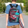 thumbnail image 4 of Lukts Psychedelic Hairless Cat Pattern 15 Inch Student Backpack, Waterproof Laptop Backpack with Adjustable Shoulder Straps, Lightweight Travel, Campus Backpack, Unisex, 4 of 6