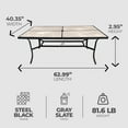 thumbnail image 2 of Four Seasons Courtyard Campton 70 Inch Hills Dining Table with Slate Finish, 2 of 7