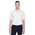 thumbnail image 1 of The Harriton Mens Easy Blend Short Sleeve Twill Shirt Shirt with Stain-Release - WHITE - XL, 1 of 4