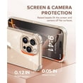 thumbnail image 6 of 3-in-1 Entronix Bundle with Clear Glitter Case, 1 Clear Camera Lens Protector and 1 Tempered Glass Screen Protector For iPhone 16 Pro, Soft Bumper [Yellow Resistant] Sparkly Cover, 6 of 9