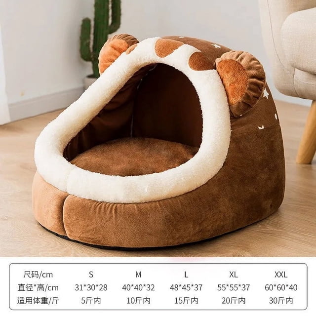 Four Seasons Universal Cat Litter Cat Cradle Cat Bed Cat House Semi-closed Spring And Summer Dog Kennel Dog House Pet Supplies ShopWise Round