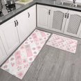 thumbnail image 2 of Pioneer Flower Floral Print Pattern Kitchen Rugs Sets Of 2, Anti Fatigue Non Slip Washable Floor Mats for Kitchen Sink Laundry, 17X30 Inch + 17X47 Inch, 2 of 6
