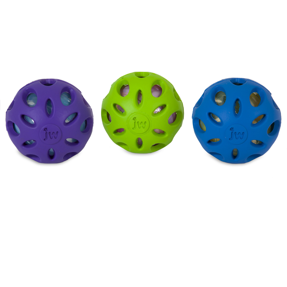 JW Pet Company Crunchy Crackle Ball Dog Toy, Medium