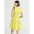 thumbnail image 2 of Free Assembly Women's and Women’s Plus Smocked Cotton Mini Dress with Flutter Sleeves, Sizes XS-4X, 2 of 4
