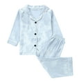 thumbnail image 2 of BOOMNY Baby Girls 2 Peice Pajamas Sets Soft Long Sleeve Buttons Sleepwear Tops Pants Pjs Set for Kids Cozy Loungewear Homewear, 2 of 5