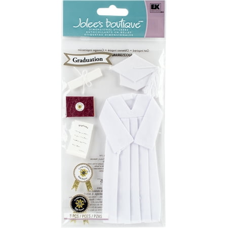 UPC: 0015586665710 | Jolee s Le Grande Dimensional Stickers-Graduation Cap & Gown – White