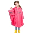 thumbnail image 1 of Kids Cartoon Raincoat with Schoolbag Raincoat Poncho Cape Boys and Girls Waterproof Rain Jacket Coat, 1 of 6