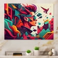thumbnail image 2 of Designart Colorful Side Profile Of Rocker Canvas Wall Art, 2 of 5
