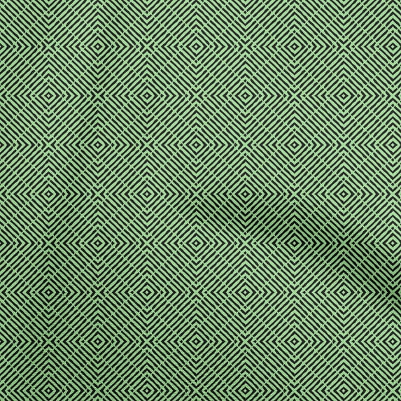 oneOone Polyester Spandex Light Green Fabric Asian Block Fabric For Sewing Printed Craft Fabric By The Yard 56 Inch Wide