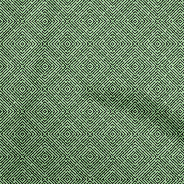 oneOone Polyester Spandex Light Green Fabric Asian Block Fabric For Sewing Printed Craft Fabric By The Yard 56 Inch Wide