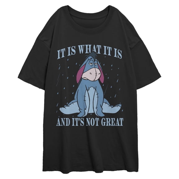 Juniors Winnie the Pooh Eeyore It Is What It Is T Shirt