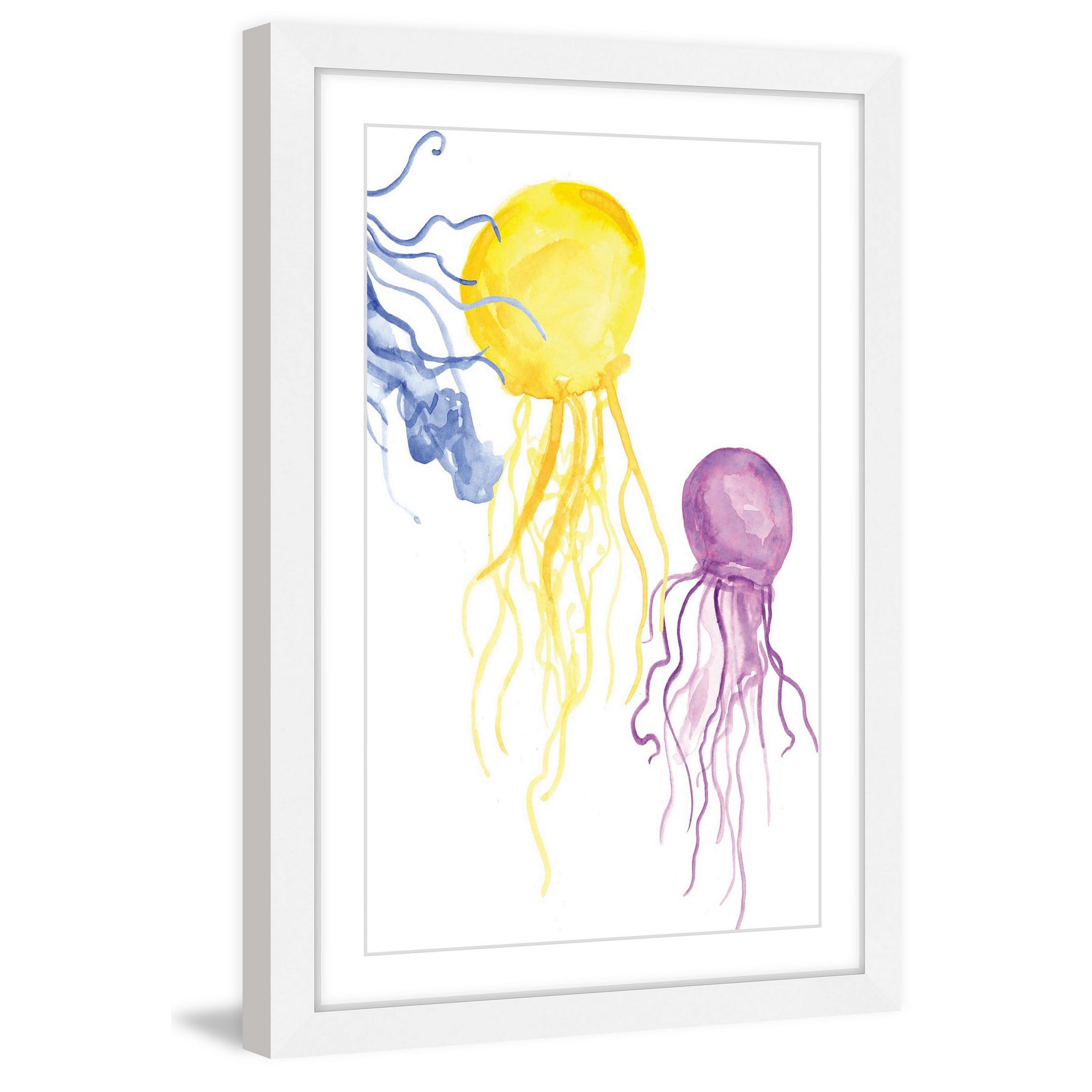Marmont Hill "Jellyfish 2" by Diana Alcala Framed Painting Print