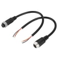 thumbnail image 3 of 4 Cores One Pair Male Female Connector o Video Conversion Cable 20cm Extension Cord, 3 of 5