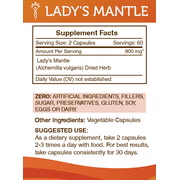 Secrets Of The Tribe Ladys Mantle Capsules Dietary Supplement, Natural Herbal Capsules for Hormonal Balance Support, Ladys Mantle (Alchemilla vulgaris) Dried Herb, 120 Capsules