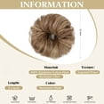 thumbnail image 2 of Small Cute Messy Bun Hair Piece 2PCs Mini Synthetic Curly Bun Scrunchies for Thin Hair Women Updo Hairpieces Dark Brown, 2 of 6