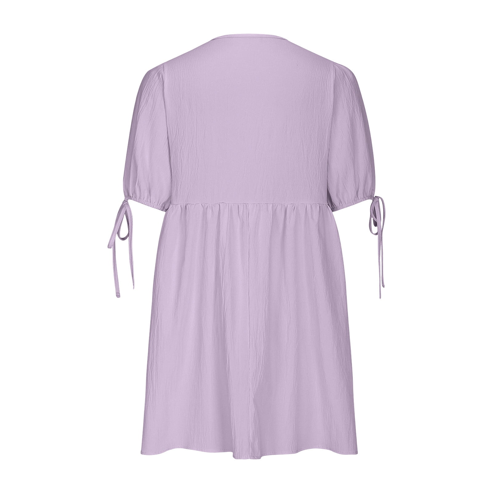 LVHAOGJOB Flowy Dress for Women Sleeveless Summer Mini Dress Swing A Line Purple Fit and Flare Ladies Sundress Boho