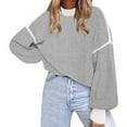 thumbnail image 2 of UJNDER Relaxed Fit Cozy Pullover Sweater for Casual Comfort and Effortless Style for Everyday Wear and Lounging Versatile Wardrobe with Soft Knit Design for All Seasons Grey XL, 2 of 4