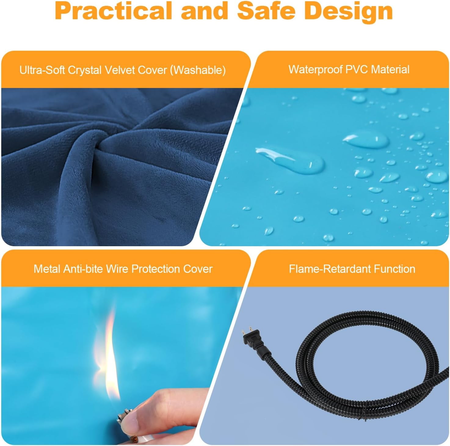 EVER BETTER Cat and dog pet heating pad, 100% waterproof outdoor cat heating pad, multiple sizes of external electric hot dog mattress blanket puppy advanced dog house heater, used for help box