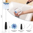 thumbnail image 3 of Amazer Bottle Brush Cleaner, Long Flexible Handle Bottle Brush Scrub for Water Bottles, Glasswares, Tumblers, Travel Coffee Mugs, 2 Pack, 3 of 10