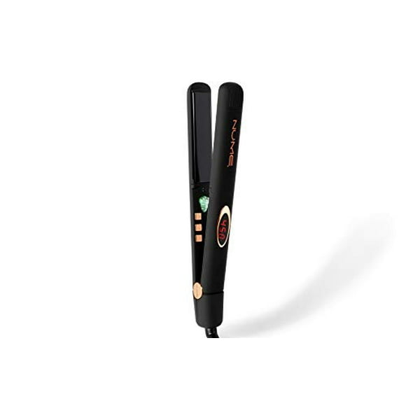 NuMe Megastar Flat Iron – 1″ Tourmaline Ceramic Hair Straightener with Infrared Heat, Negative Ion Booster & Digital Temp Control