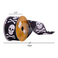 thumbnail image 3 of Vickerman 2.5" x 10 Yards Black and White Skull Ribbon, 3 of 3