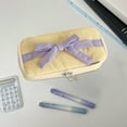 thumbnail image 2 of Pencil Case, Stationery Storage Bag, Candy Colored Soft Cloth Zippered Pencil Case with Bowknot Design, Lightweight Durable Portable Organizer for Pens and Small tools, 2 of 6