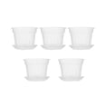 thumbnail image 5 of 4 Inch 5 Pack Orchid Pots With Holes And Saucers Clear Plastic Orchid-Pots, 5 of 5