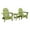 Lime Green, variant on DuroGreen Folding Adirondack Chair Set Made With All-Weather Tangent Lumber, 2 Chairs, 1 Side Table, Oversized, High End Patio Furniture for Porch, Lawn, Deck, No Maintenance, USA Made, Aruba