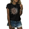 thumbnail image 2 of Sherrylily Summer Sun and Moon Print Graphic T-shirts for Women, 2 of 5