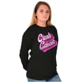 thumbnail image 5 of Breast Cancer Awareness Crush Cancer Women's Long Sleeve T Shirt Brisco Brands X, 5 of 6
