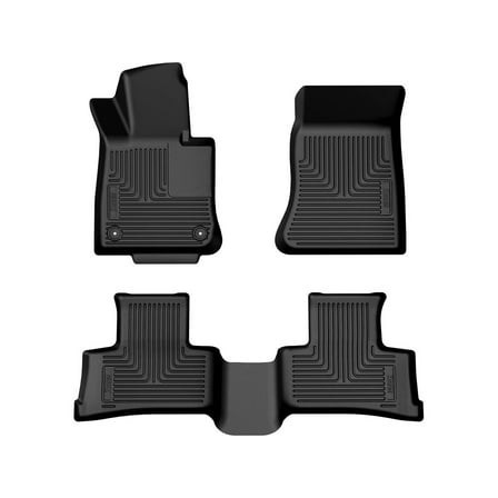 Husky Liners 95421 Weatherbeater Floor Mats Fit 2023-2025 Mercedes-Benz GLC300 Front/2nd Row Liners 3pc Black