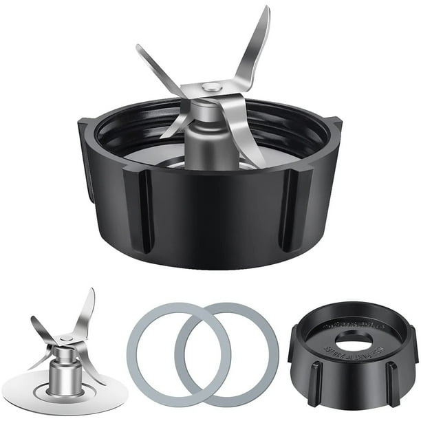 Winyuyby Replacement Parts for Osterizer Blender, 4 Point Blades Assembly with 2 Piece Rubber