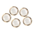 thumbnail image 1 of 5pcs 34L Botones de Perla Sintética Dorados y Blancos de 21mm 7/8" Diámetro 0.45" Grosor Reemplazo de Botones de Costura para Abrigos, Ropa, Manualidades de Bricolaje, 1 of 7