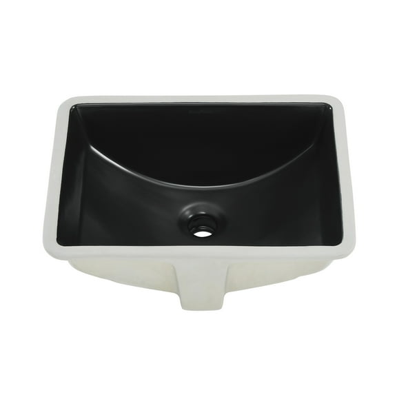 Nantes 18.5" Rectangle Undermount Bathroom Sink in Matte Black