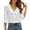 White, variant on Women T-Shirts V-Neck Lace Trim Ruffle Blouse Elegant Casual Fit Flowy Tunic Shirt With Chiffon Birthday Solid Color Tops