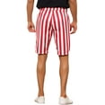 thumbnail image 3 of NOMADIC NOOK Stripes Shorts for Men's Regular Fit Summer Chino Shorts 2 Pack, 3 of 5