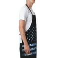 thumbnail image 3 of Picia Navy Camouflage American Flag Waterproof Apron for Unisex Adult - Adjustable Bib Apron with Pockets, Ideal for Cooking, Gardening, Painting, and Household Chores, 3 of 9