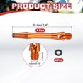 thumbnail image 2 of Uxcell Aluminum Dart Shafts , 2BA Thread Dart Stems Replacement Accessories with Rubber Rings for Steel Tip Orange 35mm, 2 of 5