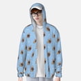 thumbnail image 2 of Kdxio Brown French Bulldog Print Women Men Sun Protection UPF 50+ Jackets Zip Up Long Sleeve Hoodie Hiking Lightweight with Pockets, 2 of 7