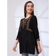 thumbnail image 3 of Globus Women Floral Embroidered Yoke Fusion Tunic, 3 of 6