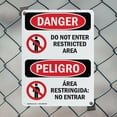 thumbnail image 5 of (2 Pack) Do Not Enter High Voltage Bilingual OSHA Danger Sign 12 Inch X 18 Inch Indoor / Outdoor Rust-Free Aluminum Metal Signs for Workplace, Workshop, and Construction Site, Made in, 5 of 8