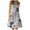 Navy dresses for women 2023, variant on Wycnly Dresses for Women Beach Vacation Boho Loose Ruffle Swing Tank Midi Dresses U-Neck Sleeveless Leaves Print Summer Knee-Length Formal Dress White m