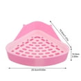 thumbnail image 2 of OULII Chinchilla Cage Litter Box Leak Prevention Small Animal Toilet Pink 1Pack, 2 of 7