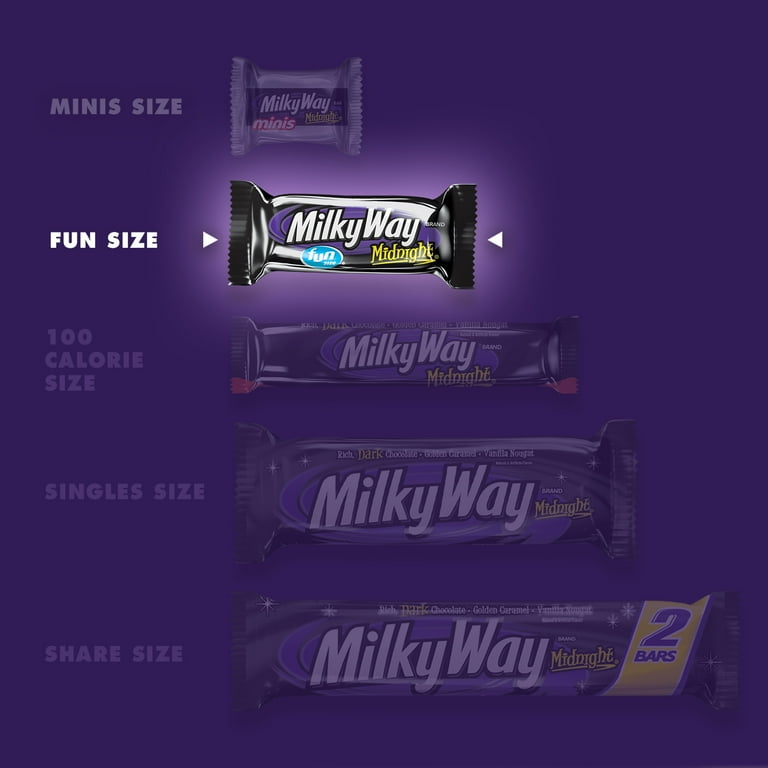 MILKY WAY Midnight Dark Chocolate Fun Size Candy Bars, 6.89