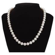 Genuine 9.5-10mm Freshwater Cultured Pearl Necklace In Sterling Silver