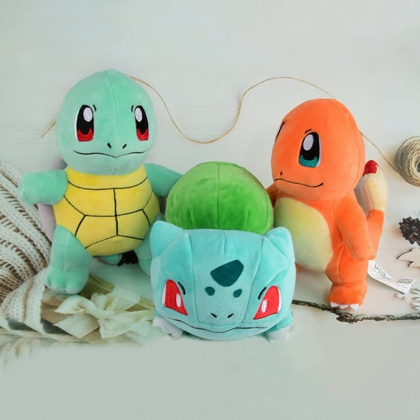 Pokemon Plush Starter 3 Pack Charmander, Squirtle & Bulbasaur 8