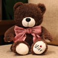 thumbnail image 1 of 40-80cm Kawaii Teddy Bear Plush Toy Stuffed Animal Soft Brown White Bear with Bow Doll Toys for Kids Girls Valentine Xmas Giftdark brown-pink bow60cm Deng Xun unisex, 1 of 2
