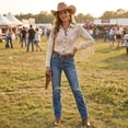 thumbnail image 7 of Womens Fringe Western Cowgirl Shirts Vintage Long Sleeve Button Down Tops Slim Country Concert Jacket,2xl, 7 of 7