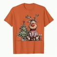 thumbnail image 5 of UngA Women Christmas Shirt Crew Neck Merry Christmas Graphic Tees Funny Holiday Xmas Tee Winter Gift Tops Christmas Tshirts Shirts for Women Orange,XXL, 5 of 6