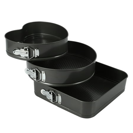 

3Pcs/Set Non-Stick Spring Pan Mould Round/Heart Shape/Square Tray